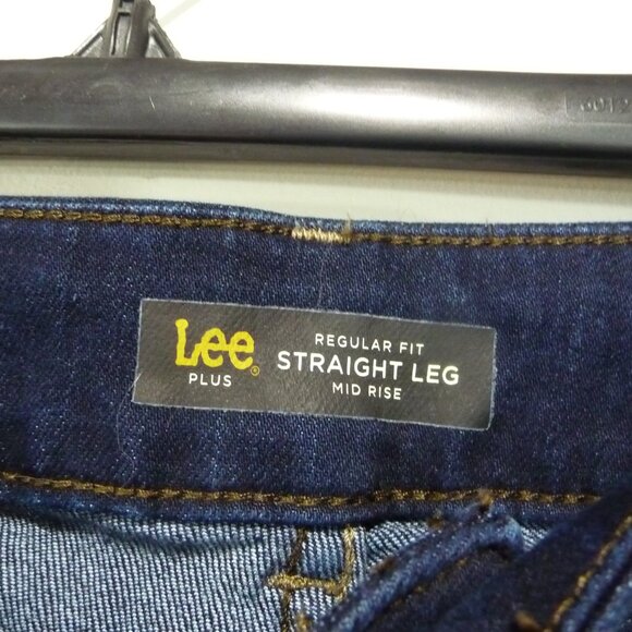 LEE JEANS SIZE 22W LONG STRAIGHT LEG STRETCH - Picture 4 of 9